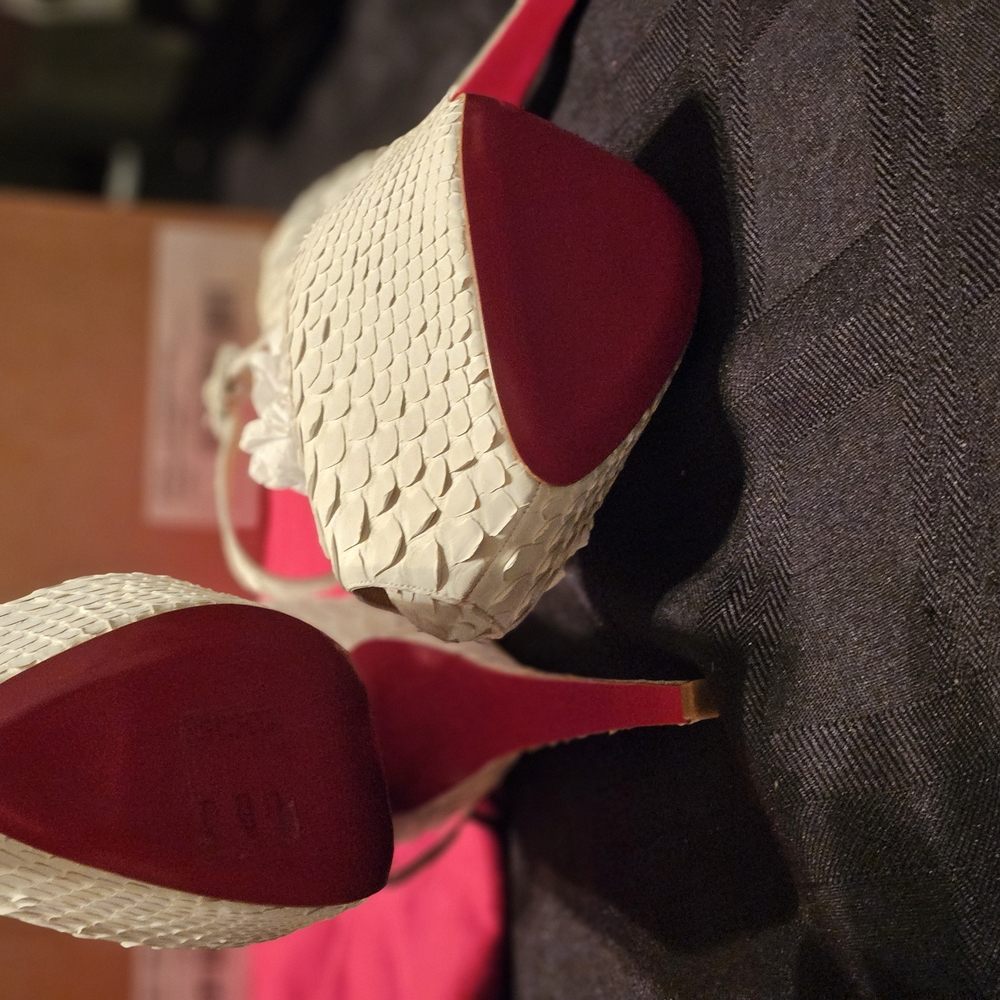 Authentic Lady Highness 160 Python Mat Elegant Wh… - image 1